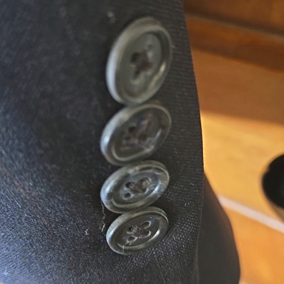 Hart Schaffner Marx 100% Pure Worsted Wool Dark Grey Suit Jacket/Pants - Picture 9 of 11